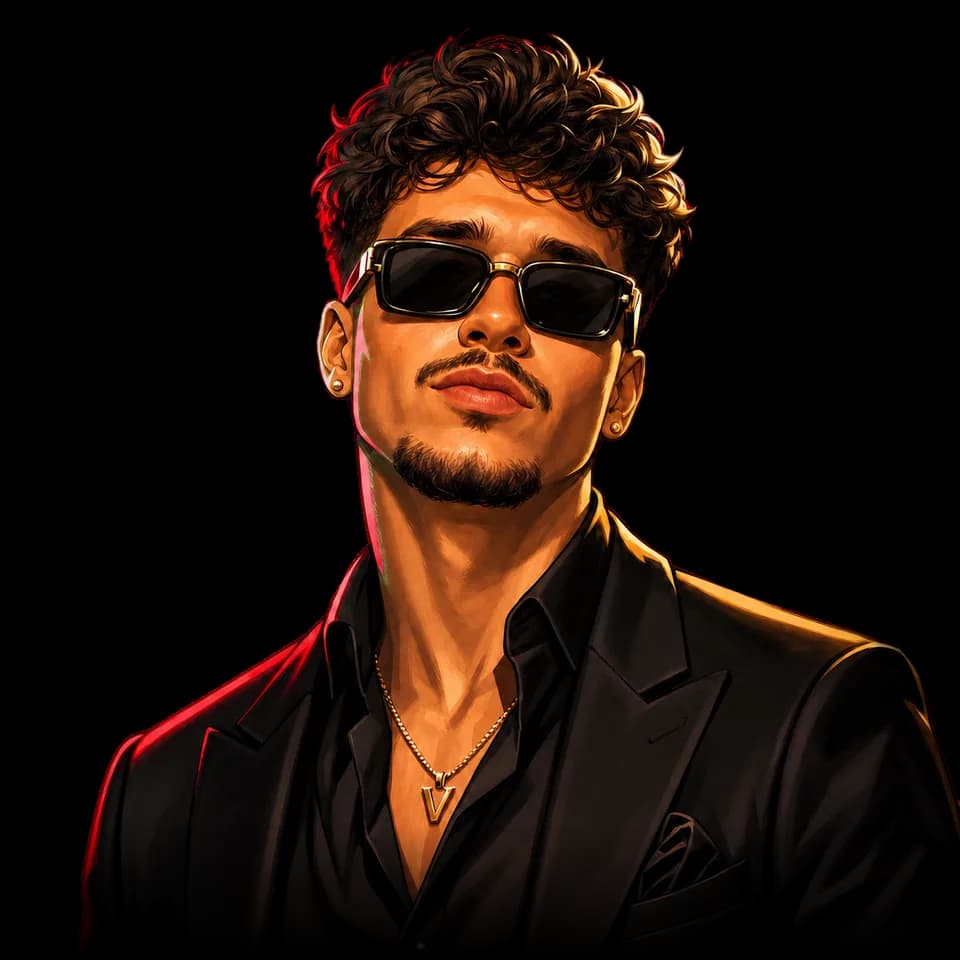 NegroACsaszar in a black suit and sunglasses